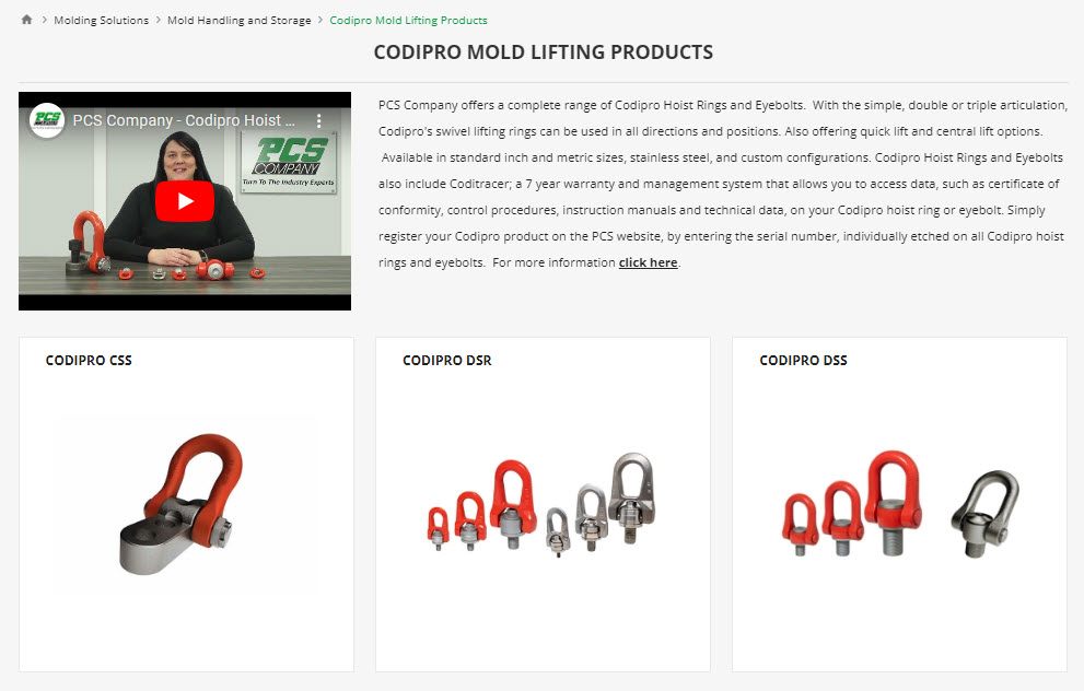 Codipro Hoist Rings video on page